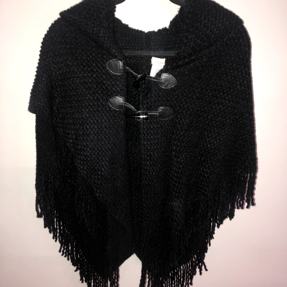 Collection Eighteen Black Poncho